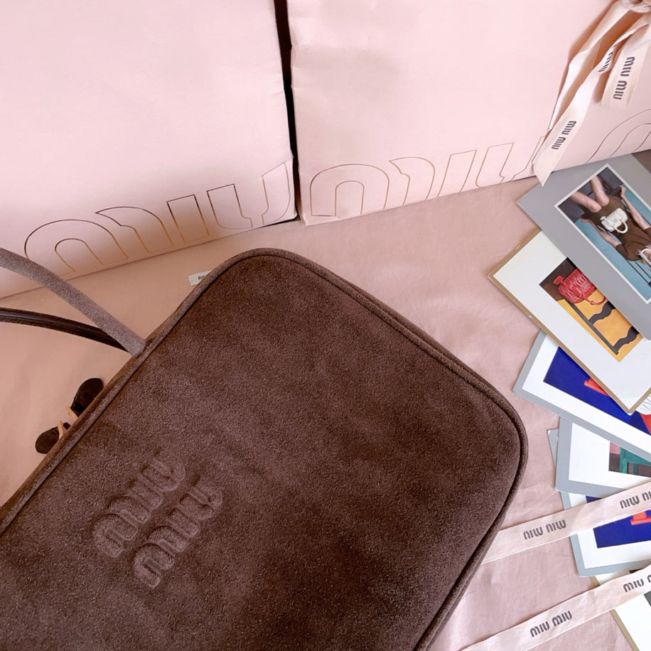 Premium suede miu çanta