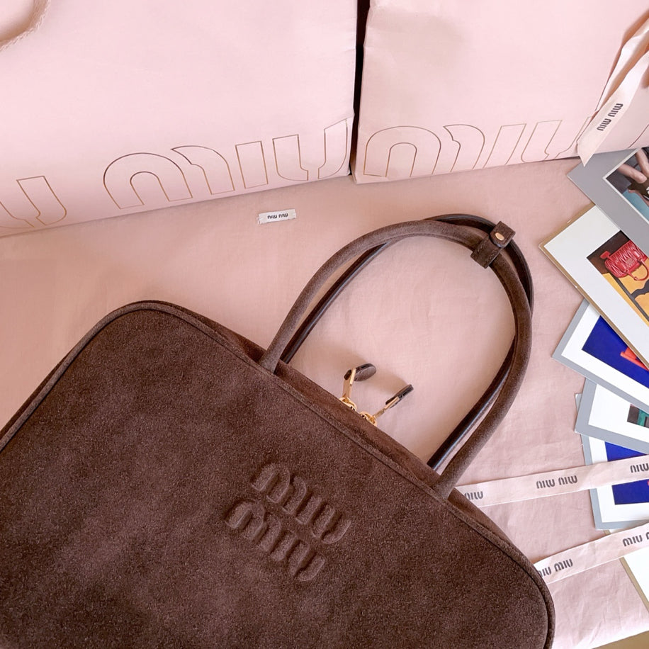 Premium suede miu çanta