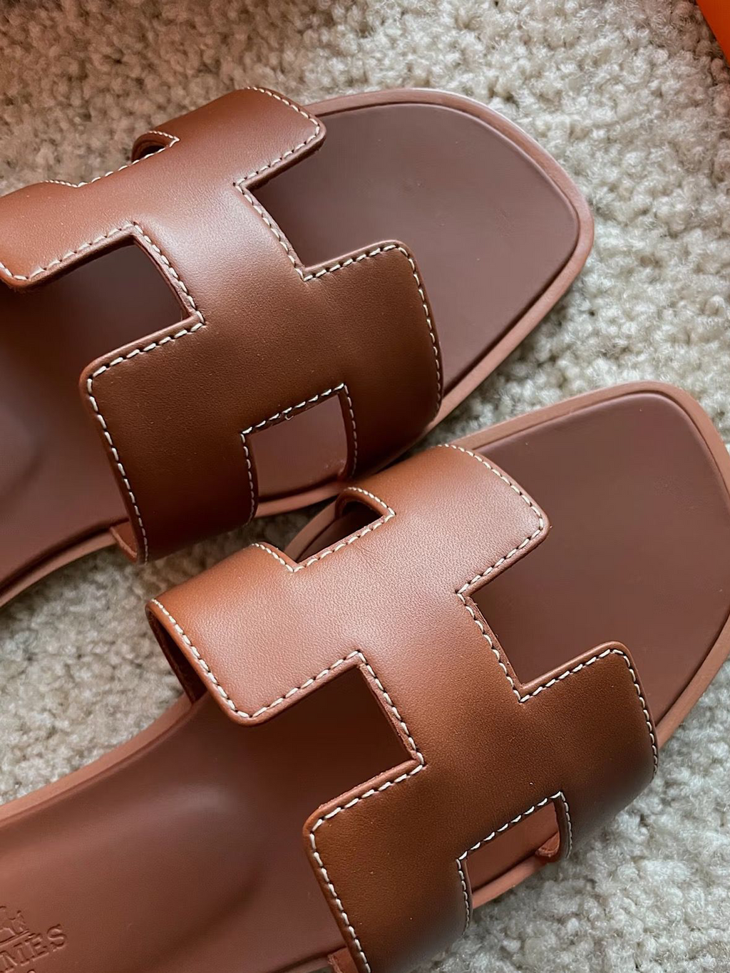 Hrmes oran sandal Kahverengi