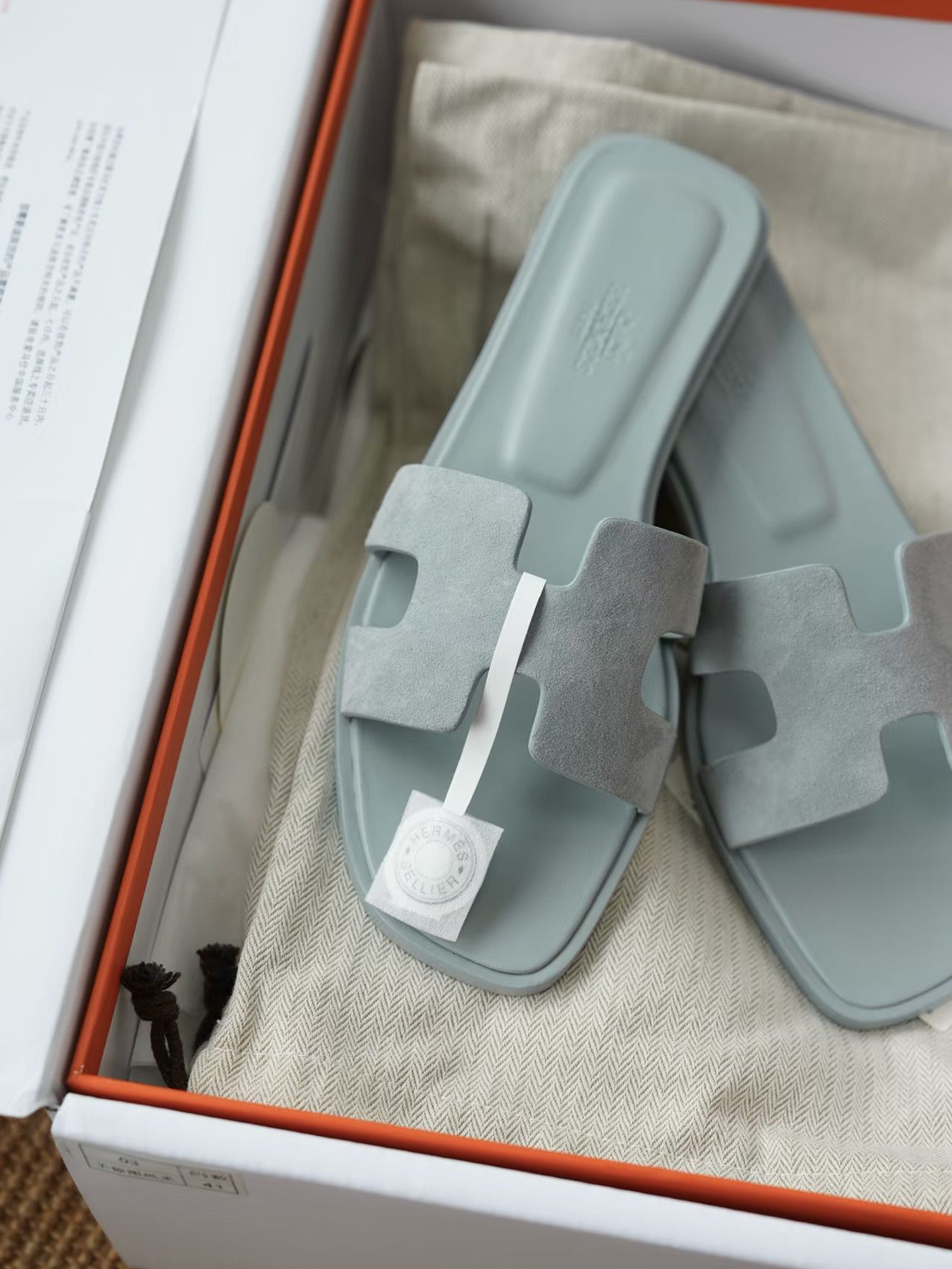 Hrmes oran sandal Mavi