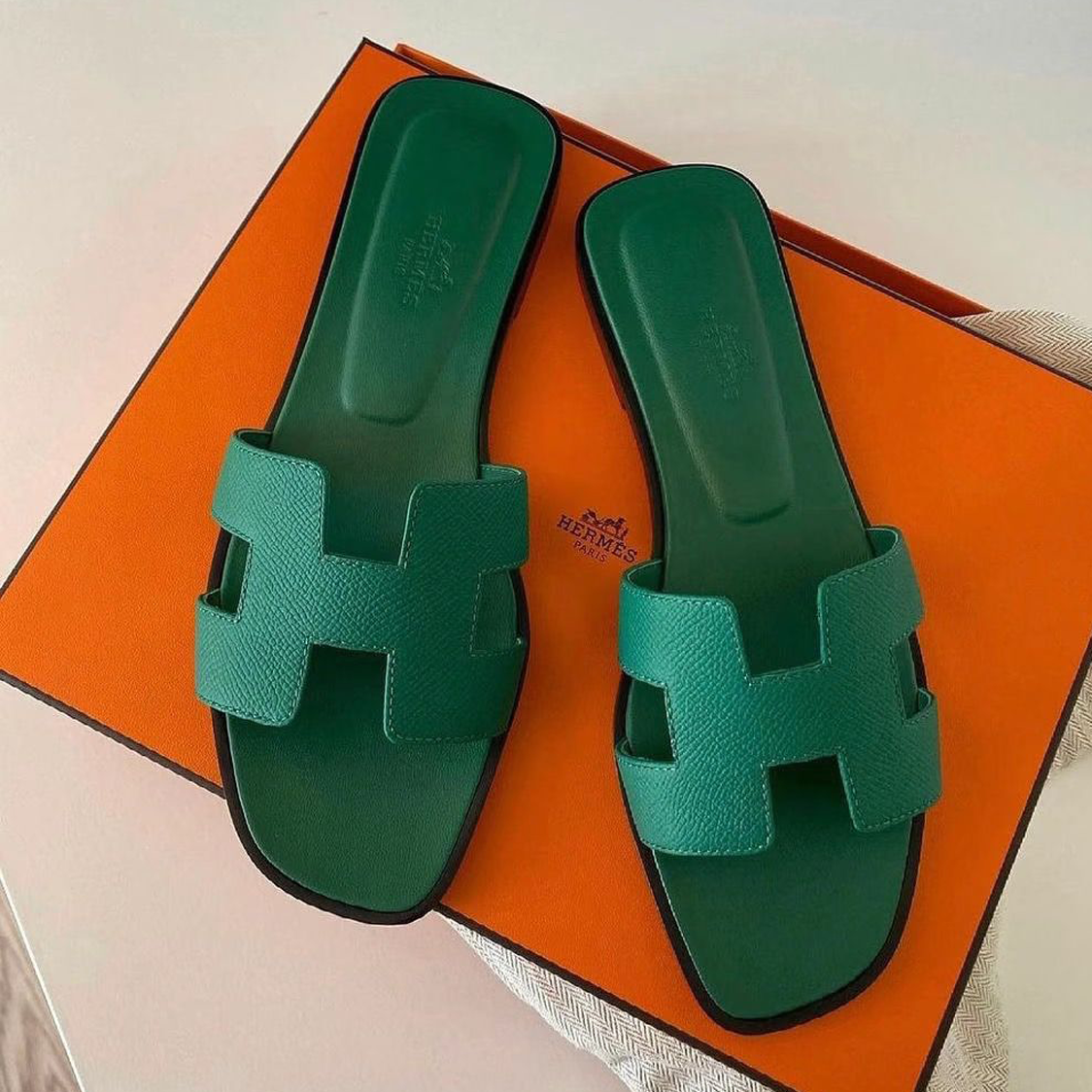 Hrmes oran sandal Yeşil