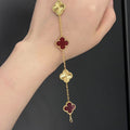 VC bordo gold yonca bileklik